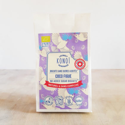 Biscuits sans sucres ajoutés Figue Coco, source de protéines complètes et riche en fibres